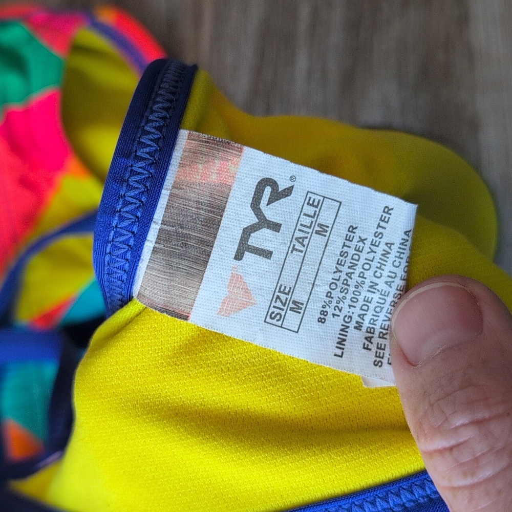 TYR Racerback Two Piece - Neon Geometric - Picture 4 of 4